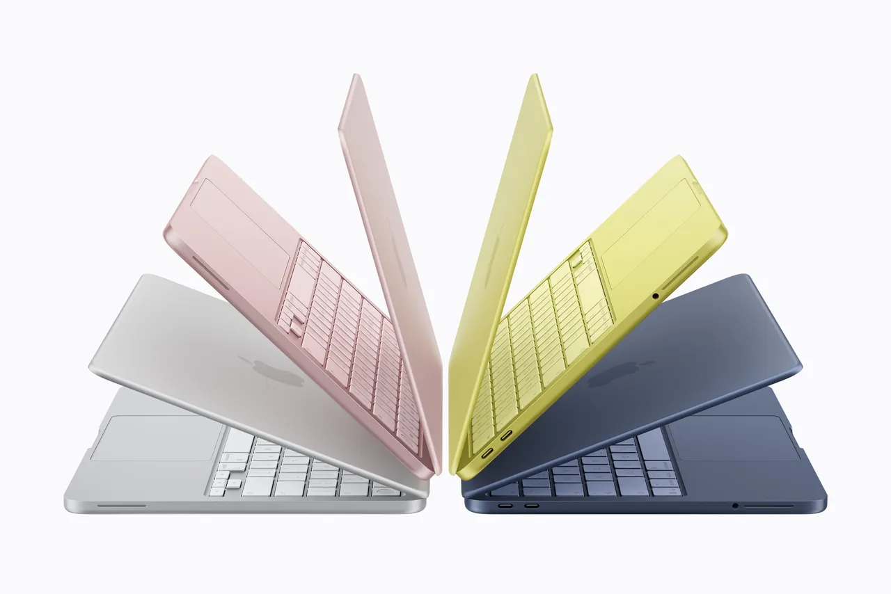 Apple推出全新入門筆電MacBook Neo，主打不到2萬元的親民價格，並提供胭粉色、靛青色、銀色與橘黃色等四款配色，鎖定學生與輕度使用者市場。Apple提供
