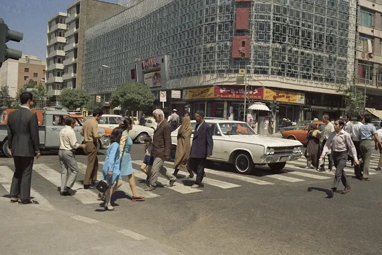 德黑蘭1970年代街景。美聯社