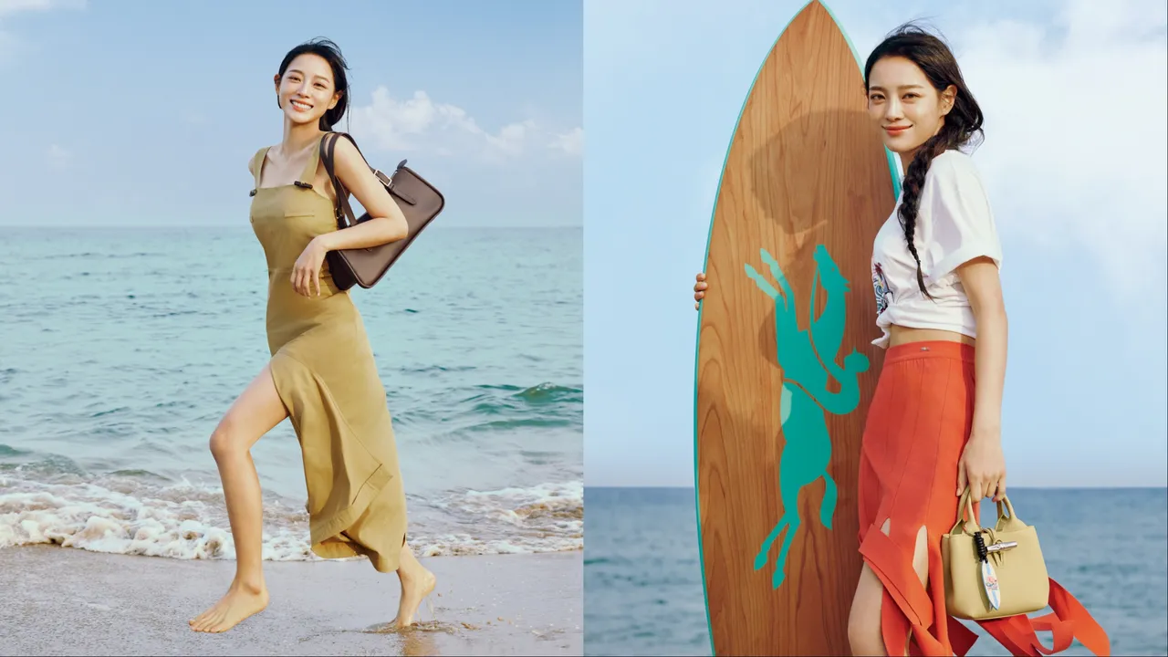 金世正拍攝Longchamp 2026春夏形象廣告。品牌提供