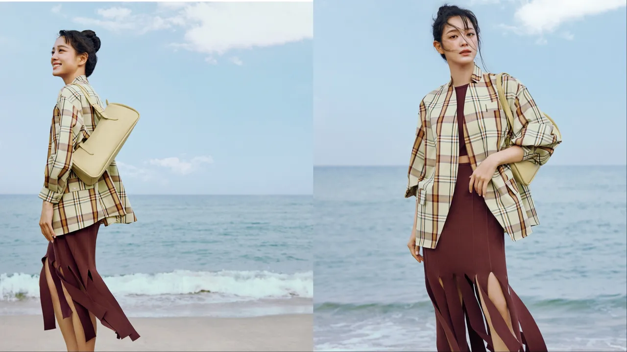 金世正以一身慵懶裝扮現身蔚藍海岸。品牌提供