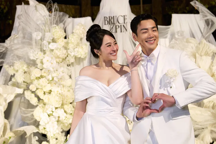 禾浩辰、吳品潔婚禮溫馨動人，小倆口與親朋好友分享喜悅。快樂成長娛樂提供