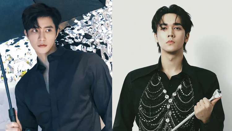 陳牧馳（右）和昔日室友吳楚一曾爆出斷背疑雲。翻攝陳牧馳微博、吳楚一微博