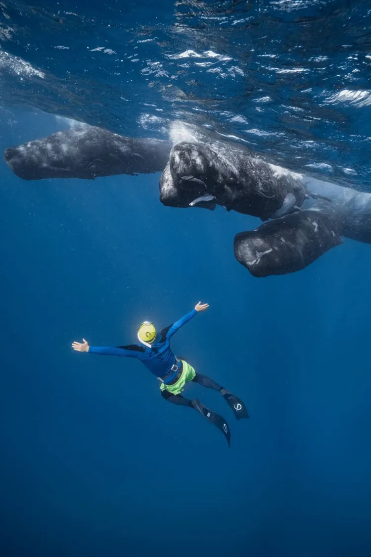 彈頭與抹香鯨共遊。美秀創意提供