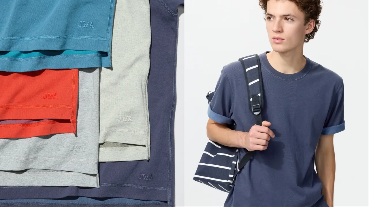 UNIQLO and JW ANDERSON雙色T恤，各590元。品牌提供