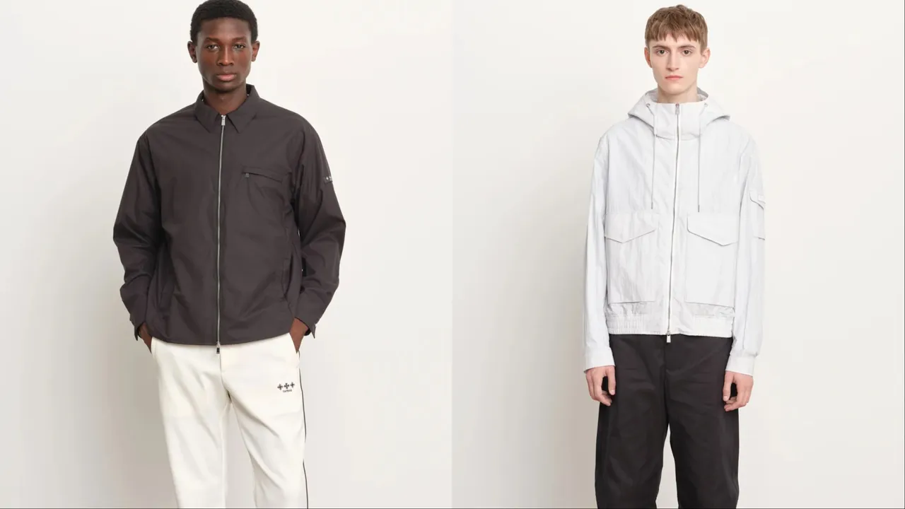 LAMIDE長衫襯衫（左）、GORGO連帽夾克（右）輕鬆穿就有型。品牌提供