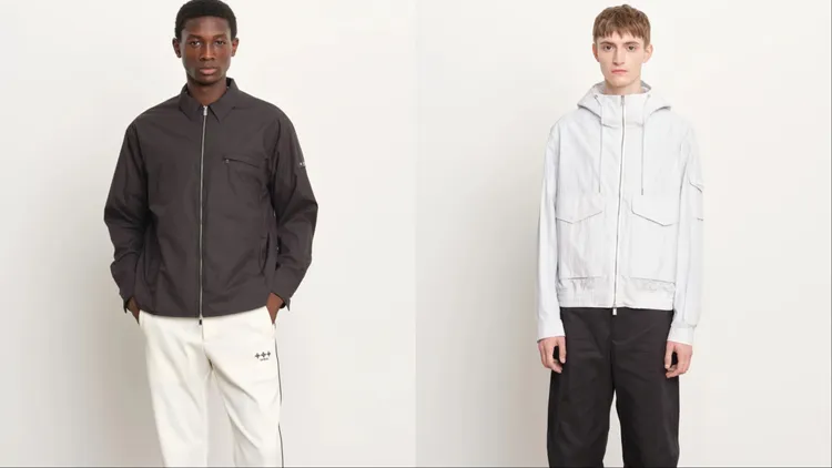 LAMIDE長衫襯衫（左）、GORGO連帽夾克（右）輕鬆穿就有型。品牌提供