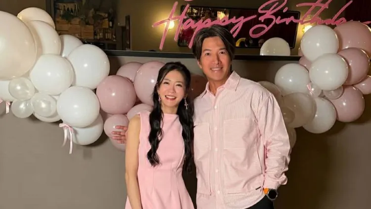 「建材業小開」Jeremy（右）盛裝出席楊千霈生日趴。翻攝楊千霈IG