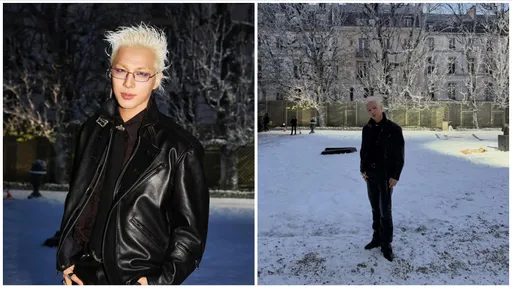 BIGBANG太陽白髮+皮衣來看秀　根本是「潮版黃仁勳」