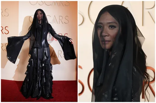認得出她嗎？金獎女導罩黑紗黑衫出席奧斯卡　被虧穿萬聖節服裝跑錯場　