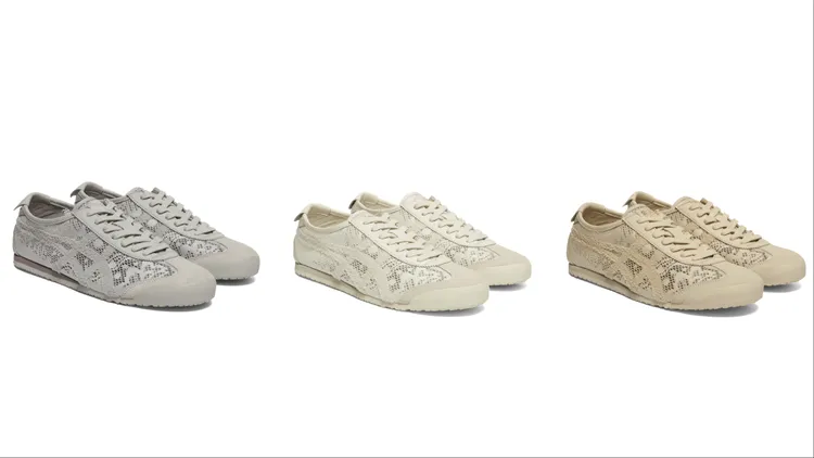 鬼塚虎蕾絲設計MEXICO 66，各5180元。品牌提供