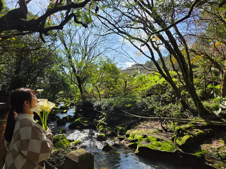 水車寮水圳步道沿途景色優美。台北市工務局提供