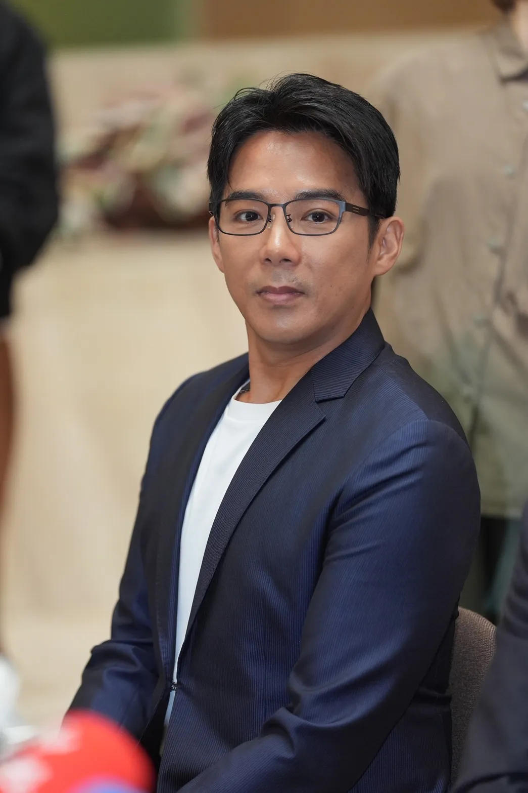 陳子強神情緊張。攝影中心攝