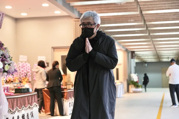 張宇到場送別摯友。彭欣偉攝