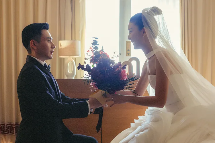 余香凝（右）在《雙囍》中正面陽光的形象圈粉無數。水花電影提供