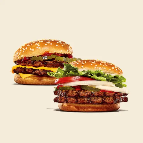 雙層小華堡+雙層火烤牛肉堡149元。業者提供