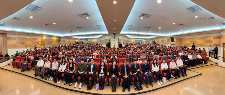 前總統蔡英文至東吳大學演講。東吳大學政治系提供