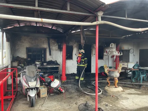 台東宮廟火警　91歲嬤驚險逃生嗆傷送醫