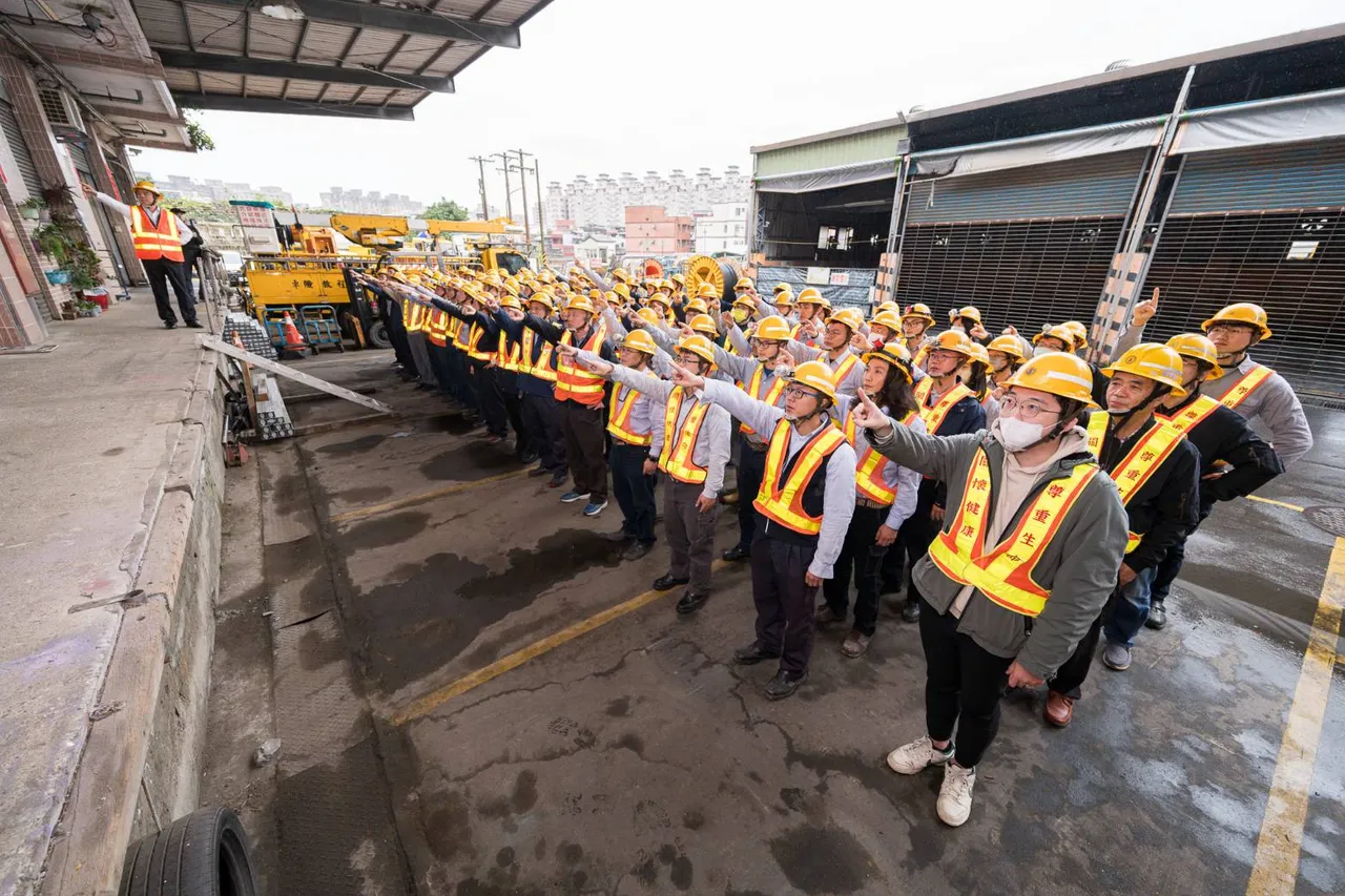 台電桃園區處驚蟄宣誓大會。桃園區處提供