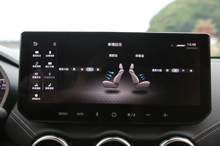 通風座椅支援三段風量調整，透過中控螢幕操作直覺，也讓長時間駕駛的舒適度明顯提升。林浩昇攝
