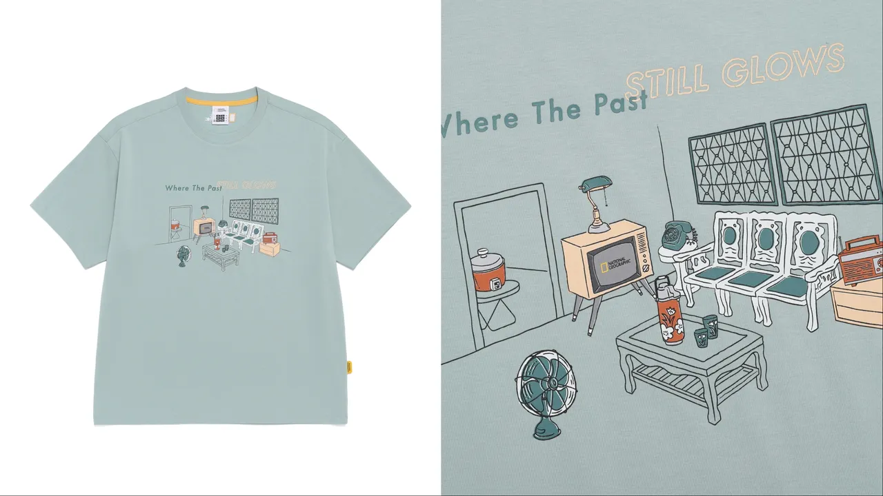 國家地理服飾台灣限定LOGO T恤「復古客廳」，1980元。品牌提供