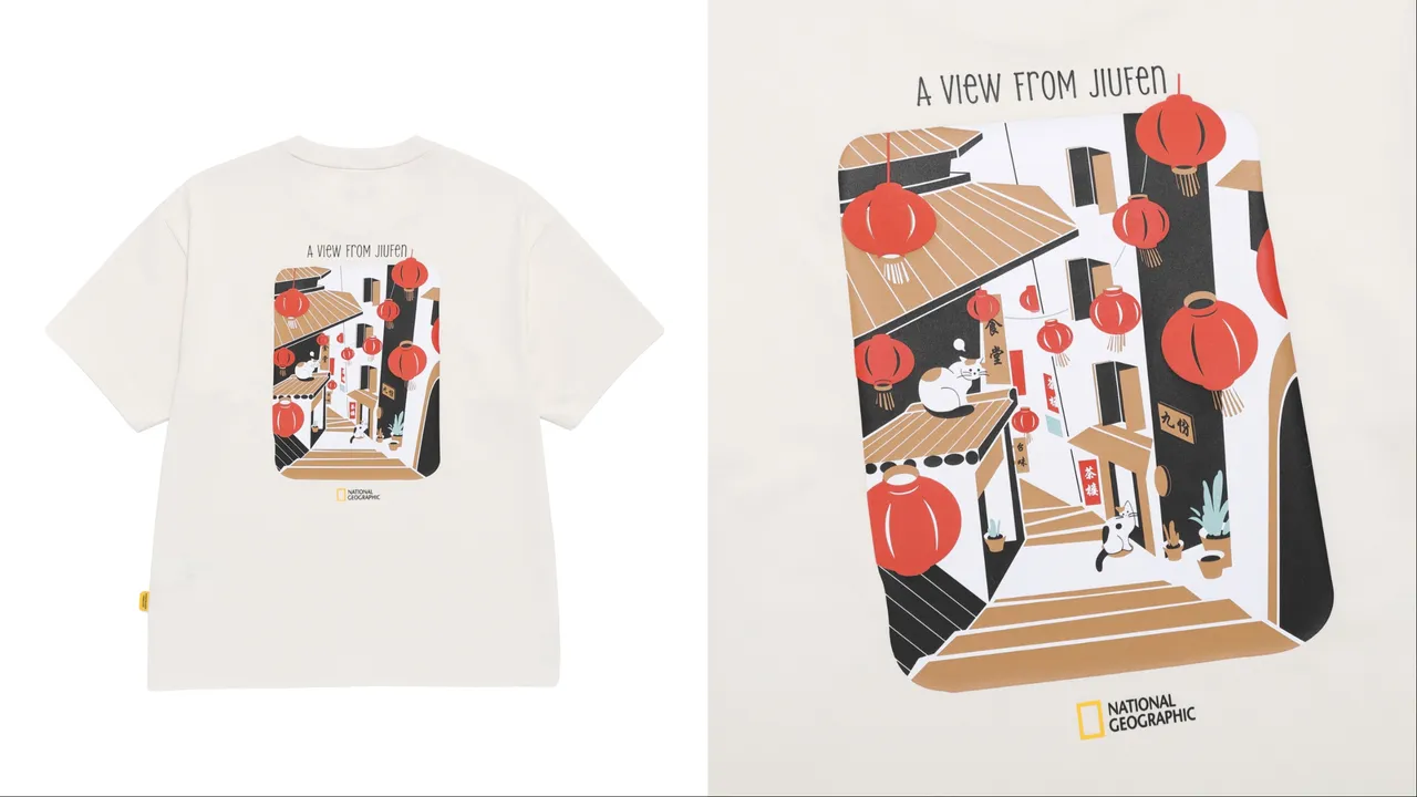 國家地理服飾台灣限定LOGO T恤「九份」，1980元。品牌提供