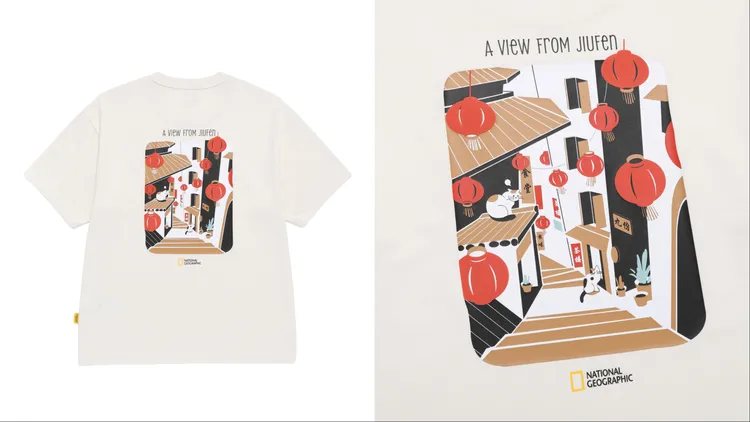 國家地理服飾台灣限定LOGO T恤「九份」，1980元。品牌提供