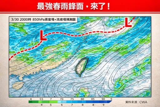 「最強春雨鋒面」下周到！　專家：恐有雷雨等劇烈天氣