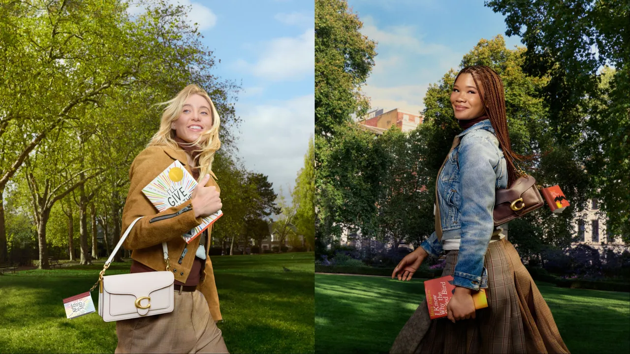 WNBA球員Paige Bueckers（左）、美國演員Storm Reid（右）拍攝COACH 2026年春季形象廣告。品牌提供