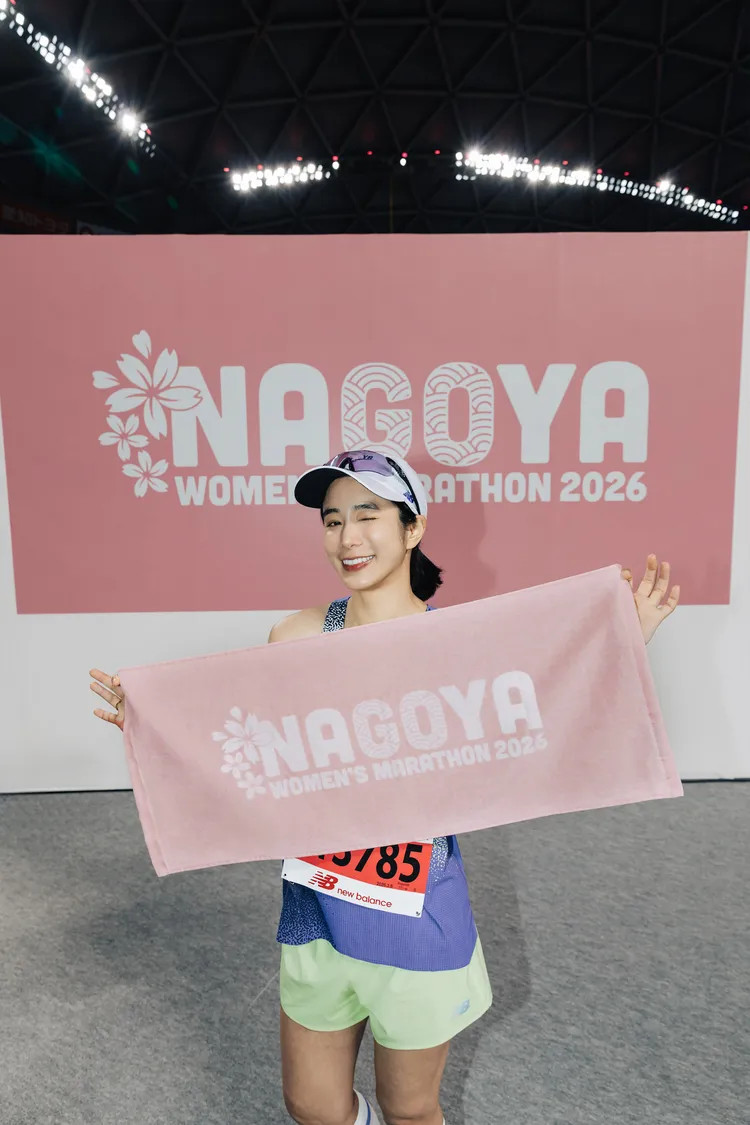 温貞菱近日征戰「名古屋女子馬拉松」。品牌提供