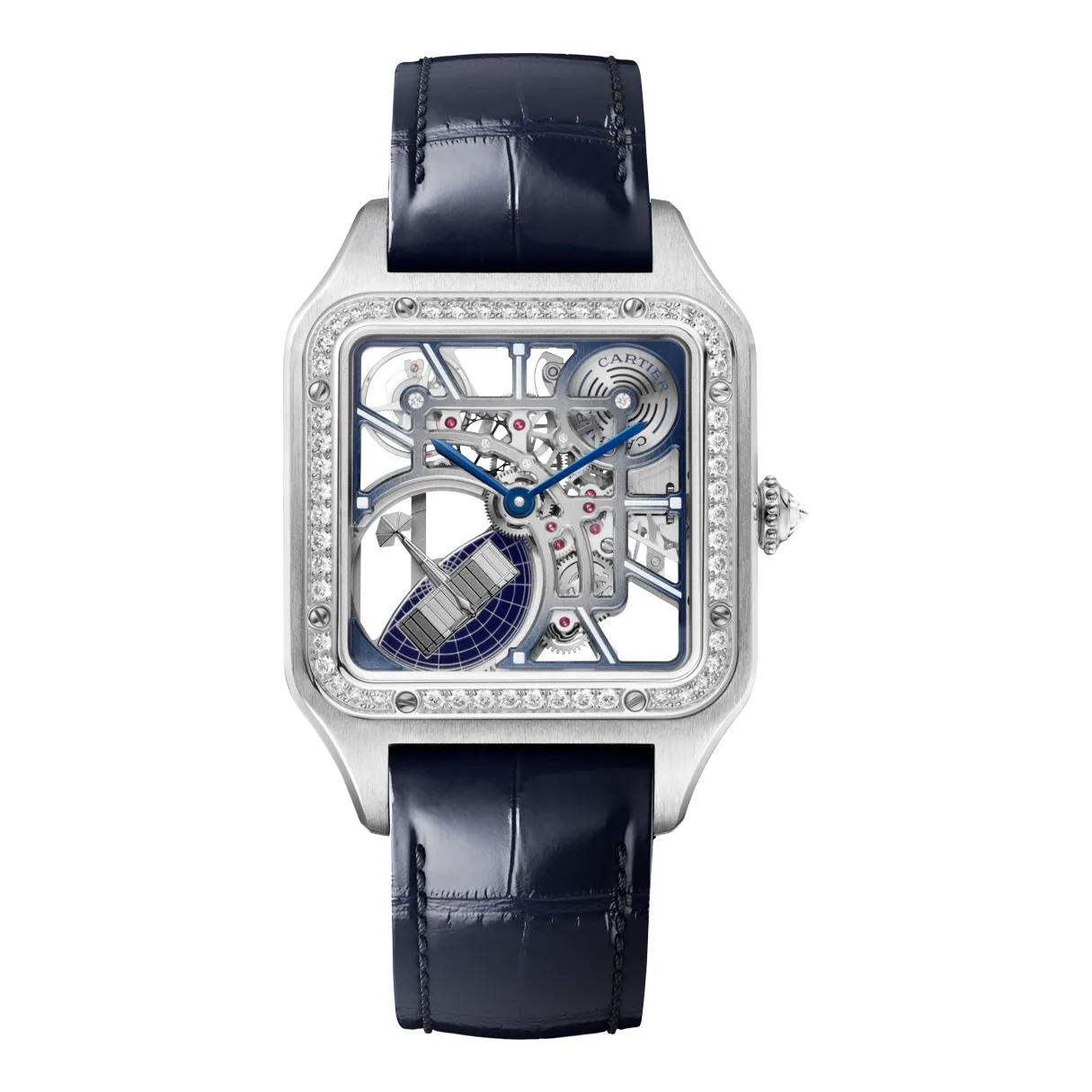 Santos-Dumont微型擺陀鏤空腕錶。品牌提供