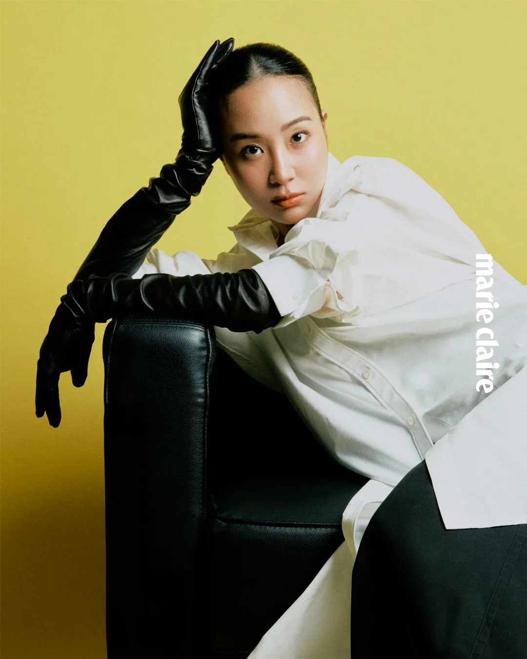 Melinda拍攝《Marie Claire美麗佳人》封面。《Marie Claire美麗佳人》國際中文版提供