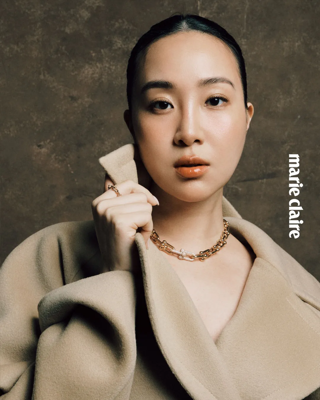 Melinda拍攝《Marie Claire美麗佳人》封面。《Marie Claire美麗佳人》國際中文版提供