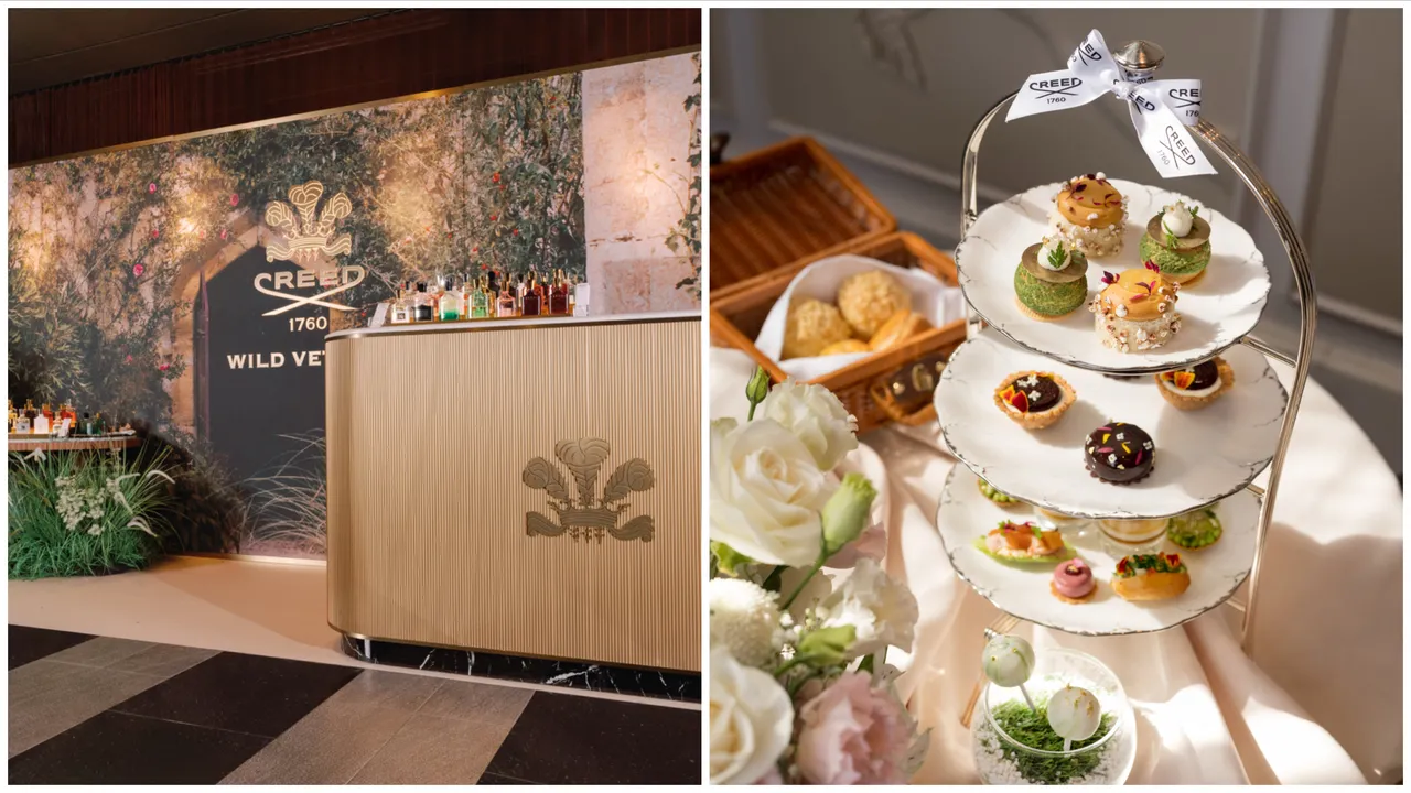 CREED推出全新岩蘭野境香氛，選在台北新光三越A11館開設快閃店，並與台北文華東方酒店「青隅」合作，推出聯名下午茶。品牌提供