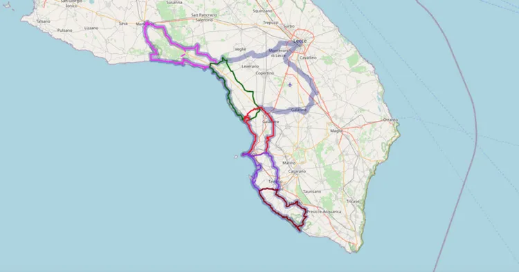 南義Ciclonica單車道長達300公里，但可分為5個單日騎乘的環狀路徑，方便只想短期體驗的遊客。（Vivilitalia提供）中央社