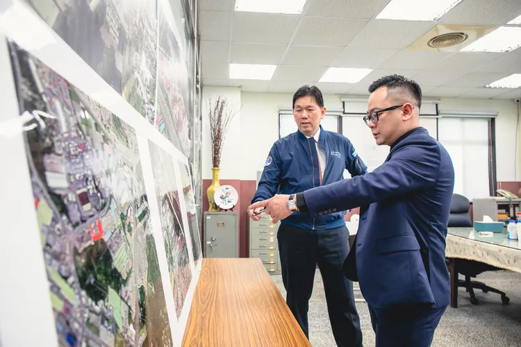 童子瑋表示，北五堵產業園區地理位置具備優勢，是串聯雙北產業的重要節點。翻攝照片