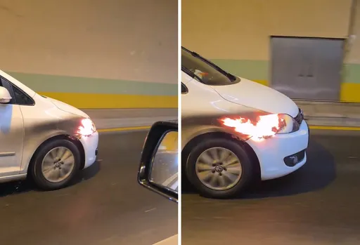 台76八卦山隧道火燒車仍往前開　民眾搖下車窗急喊「車著火了」