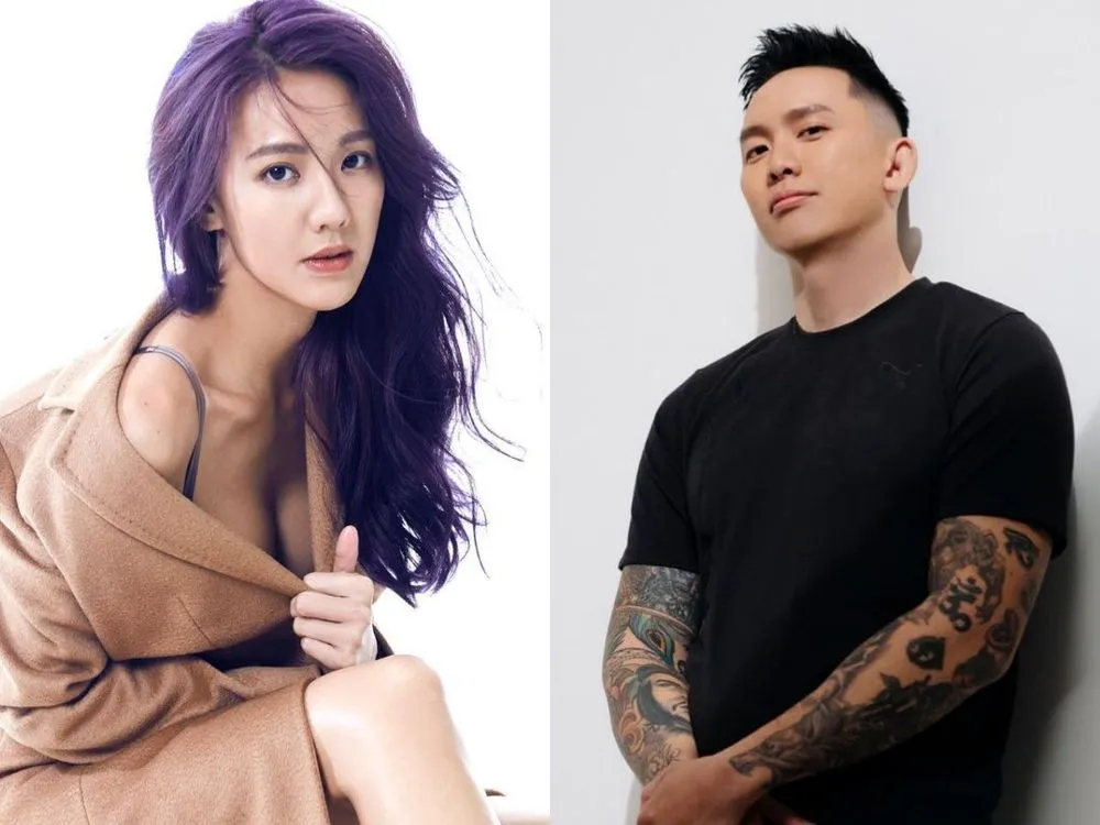 劉雨柔（左）與前夫黃育仁2022年9月宣布離婚。翻攝劉雨柔、黃育仁臉書