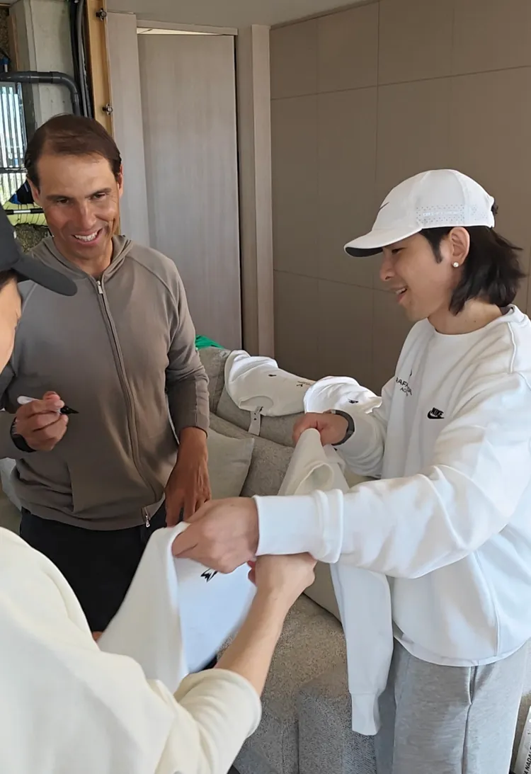 蕭敬騰與納達爾相見歡。喜鵲娛樂提供