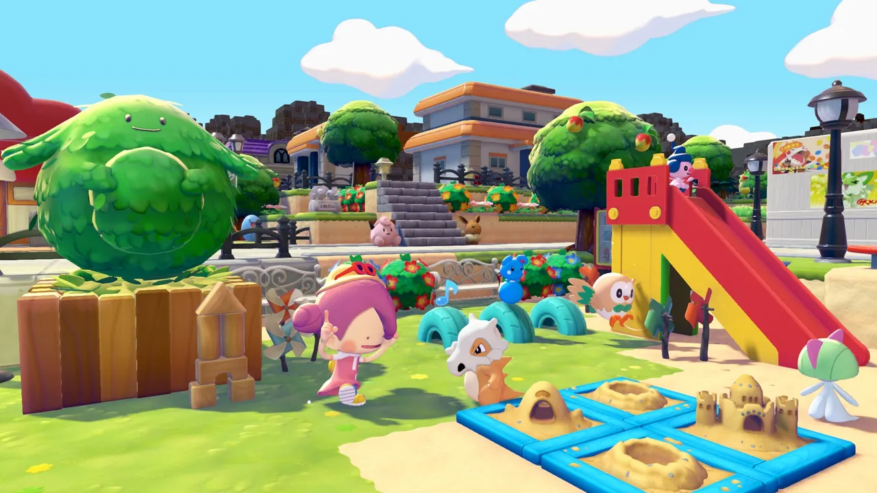 Nintendo Switch 2新作《Pokémon Pokopia》主打慢活沙盒玩法，玩家可與多種寶可夢互動、建造城鎮與棲息地。任天堂提供