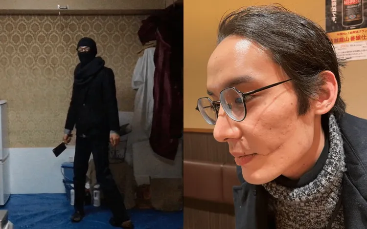 齋藤純的打扮似乎預告殺人。友人提供