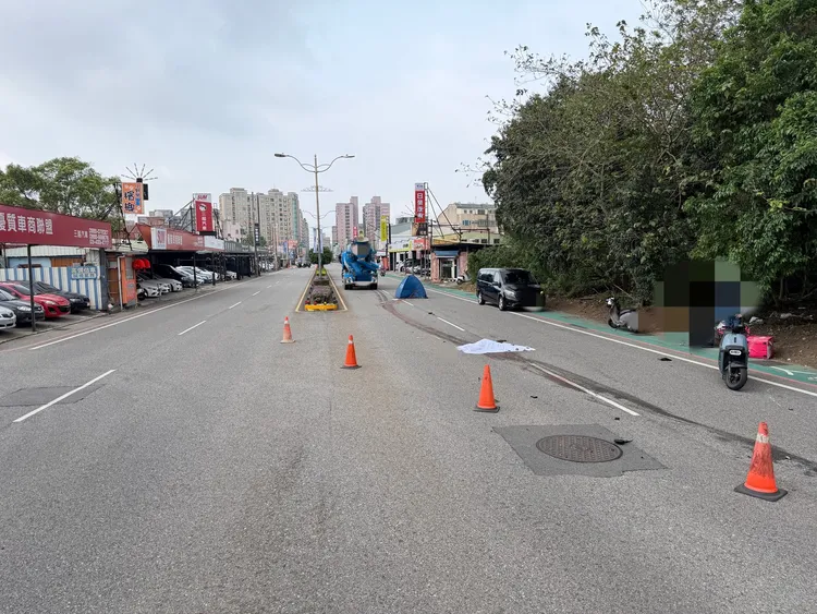 車禍現場。中壢警分局提供