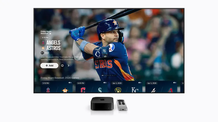 《週五棒球夜》3/27起可透過Apple TV app觀看。Apple提供