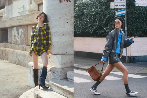 鍾瑶米蘭時裝周看展    辣秀細長腿根被搭訕了