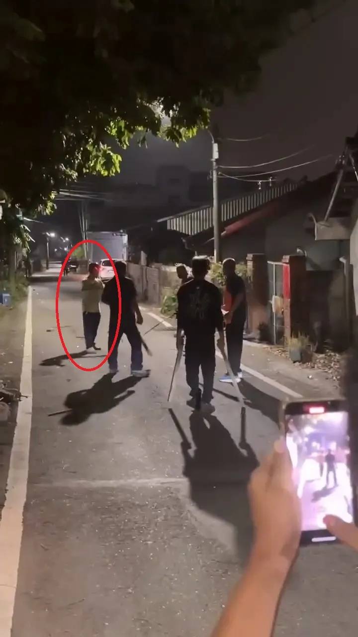 賴男在廟會刺傷3人後逃逸。民眾提供