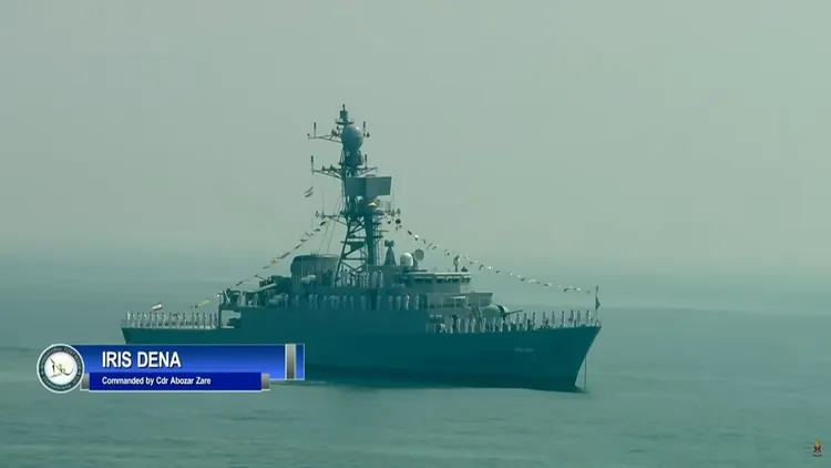 伊朗巡防艦IRIS Dena號參加多國海軍聯合演習。翻攝X@IRIS