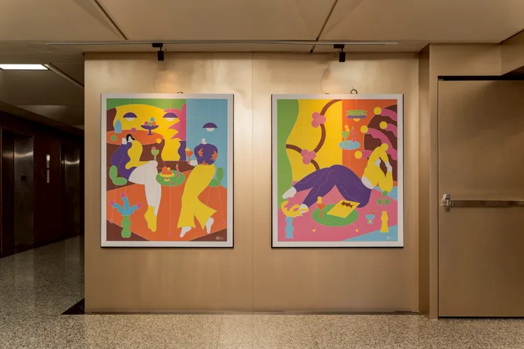 知名插畫藝術家CHOUYI周依為品牌創作兩幅專屬作品。業者提供