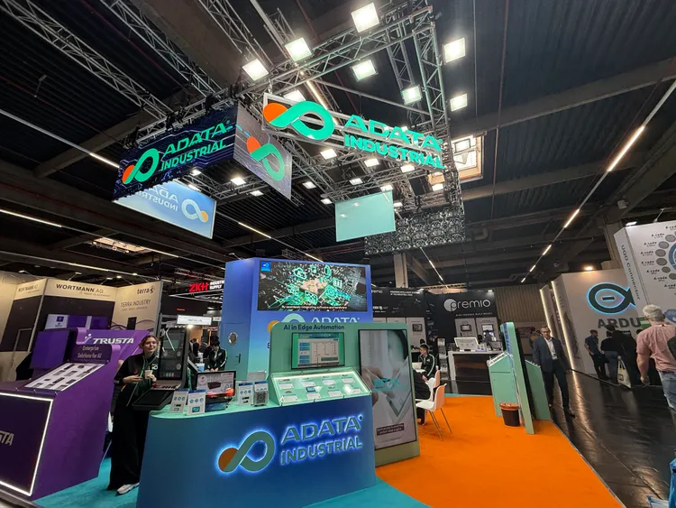 威剛科技等記憶體模組廠也參展Embedded World。呂承哲攝