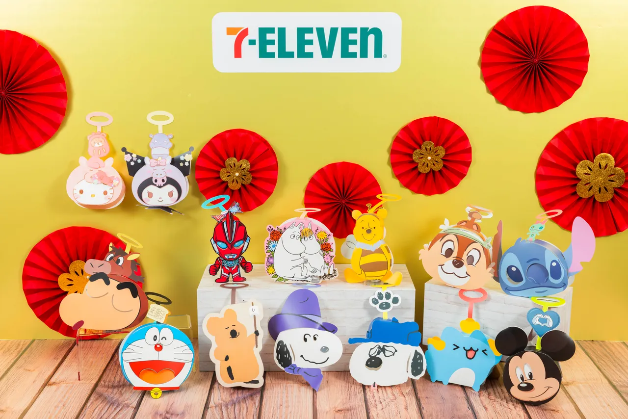 集結14大肖像IP的「元宵節卡通燈籠」。7-ELEVEN提供