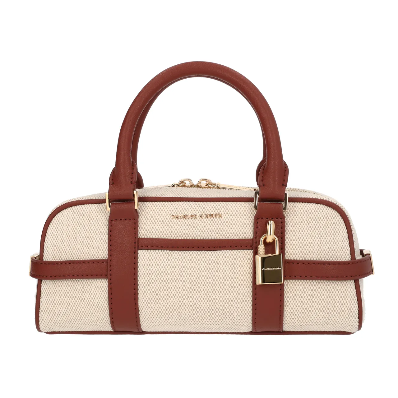 CHARLES & KEITH Scottie帆布保齡球包，2790元。品牌提供