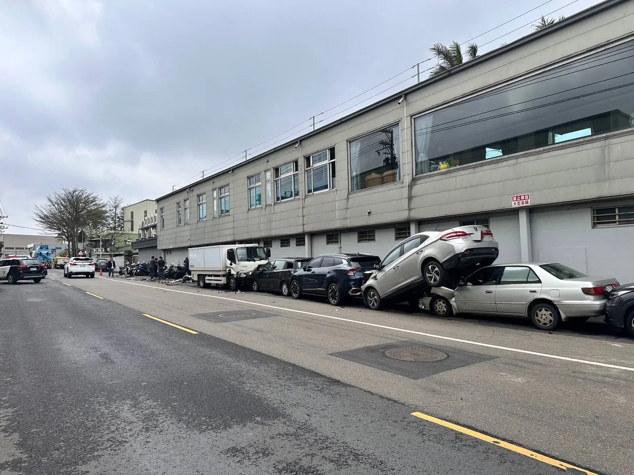 車禍現場。大園警分局提供